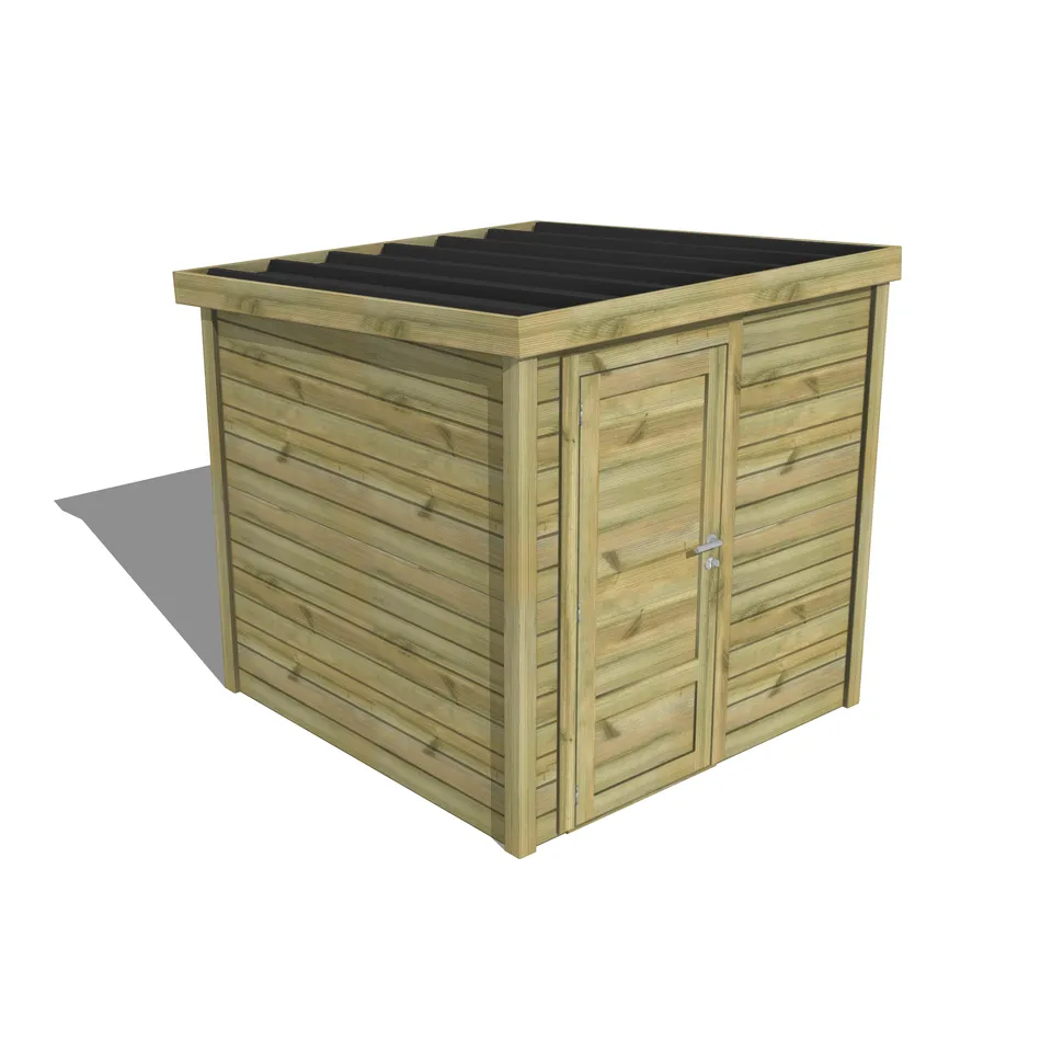 Abri Français Essentiel abri jardin bois 4,1 m² porte simple pleine