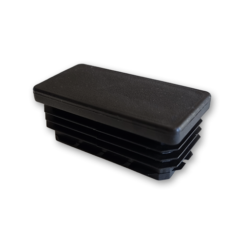CQFT Bouchon Plastique Noir Embout Tube Rectangulaire