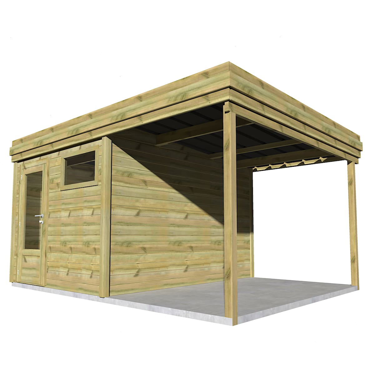 Abri Français Origine abri monopente bois 17,7 m2