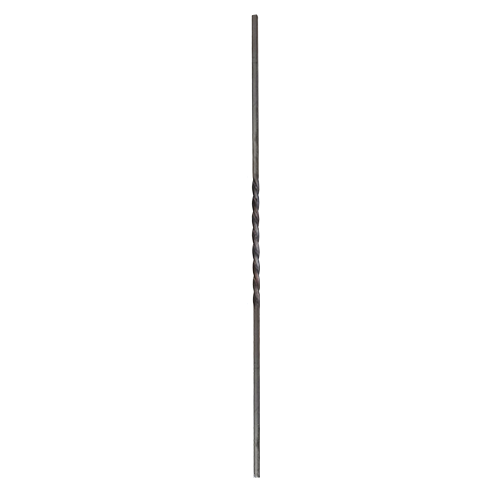 CQFT Barreau carré 14mm torsade H950mm fer forgé brut