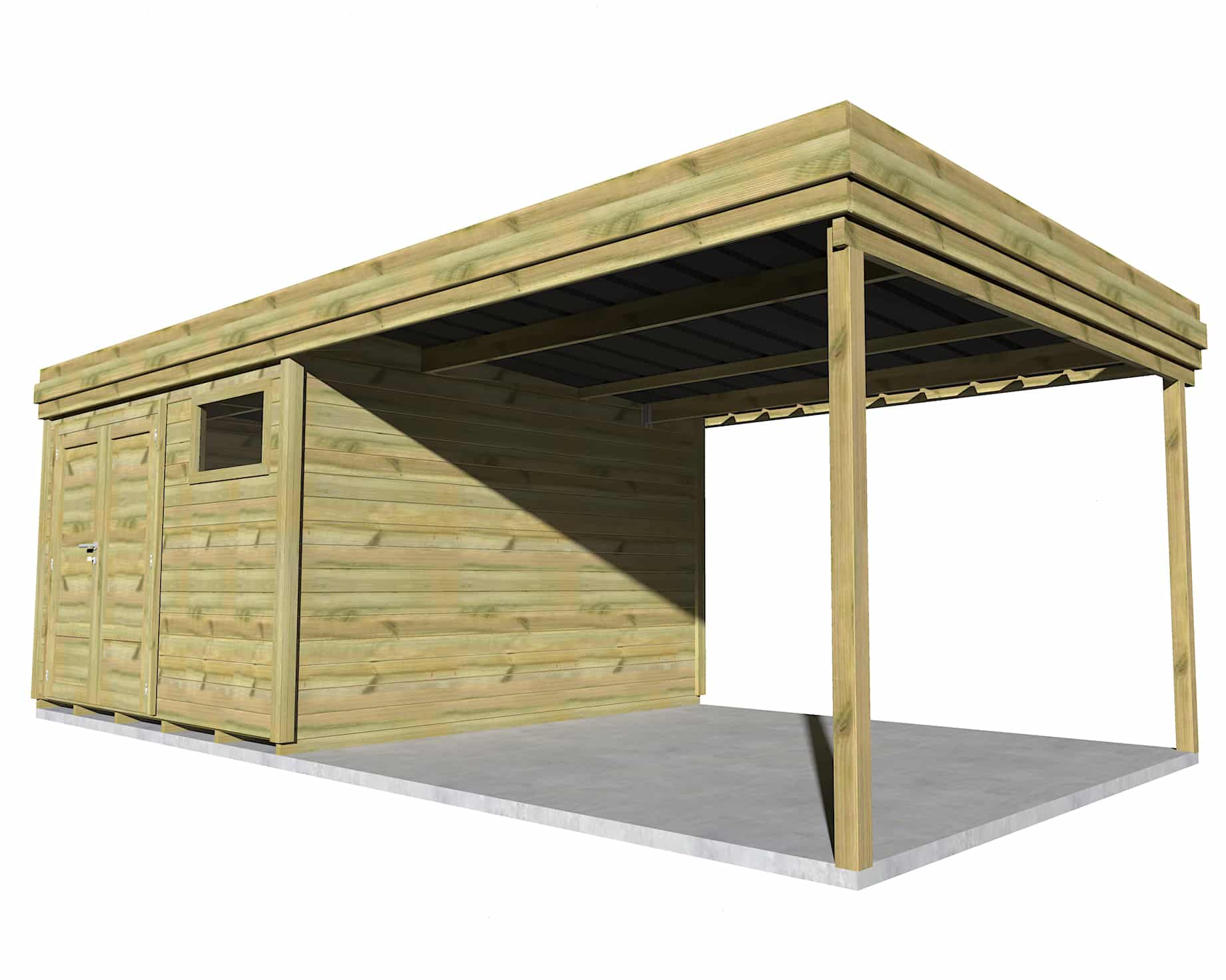Abri Français Origine atelier jardin 3,3x3,3 m 26,2 m2