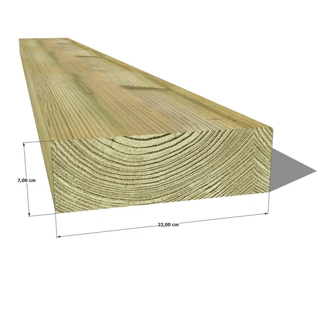 Abri Français Bois détail madrier 70x220mm pin sylvestre