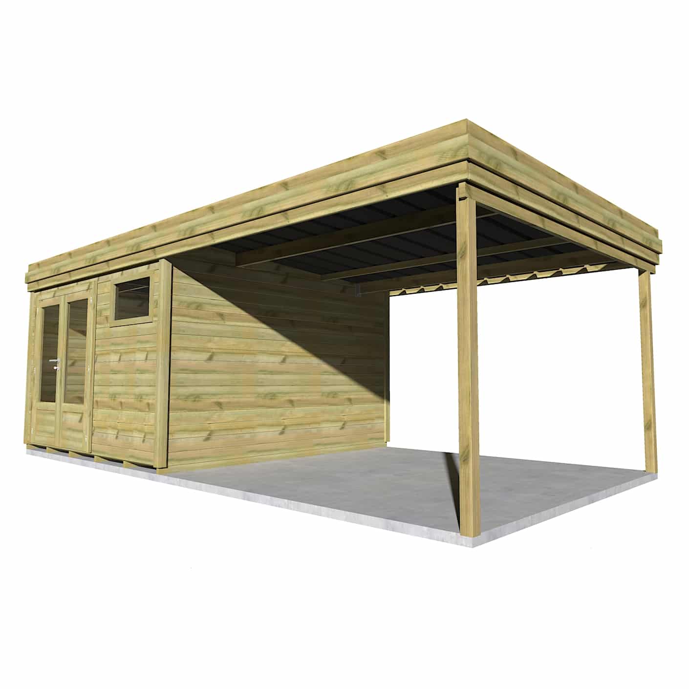 Abri Français Origine abri jardin 26,2m² porte double