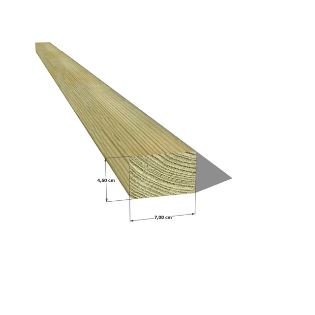 Abri Français Bois au détail chevron pin 45x70mm classe 4