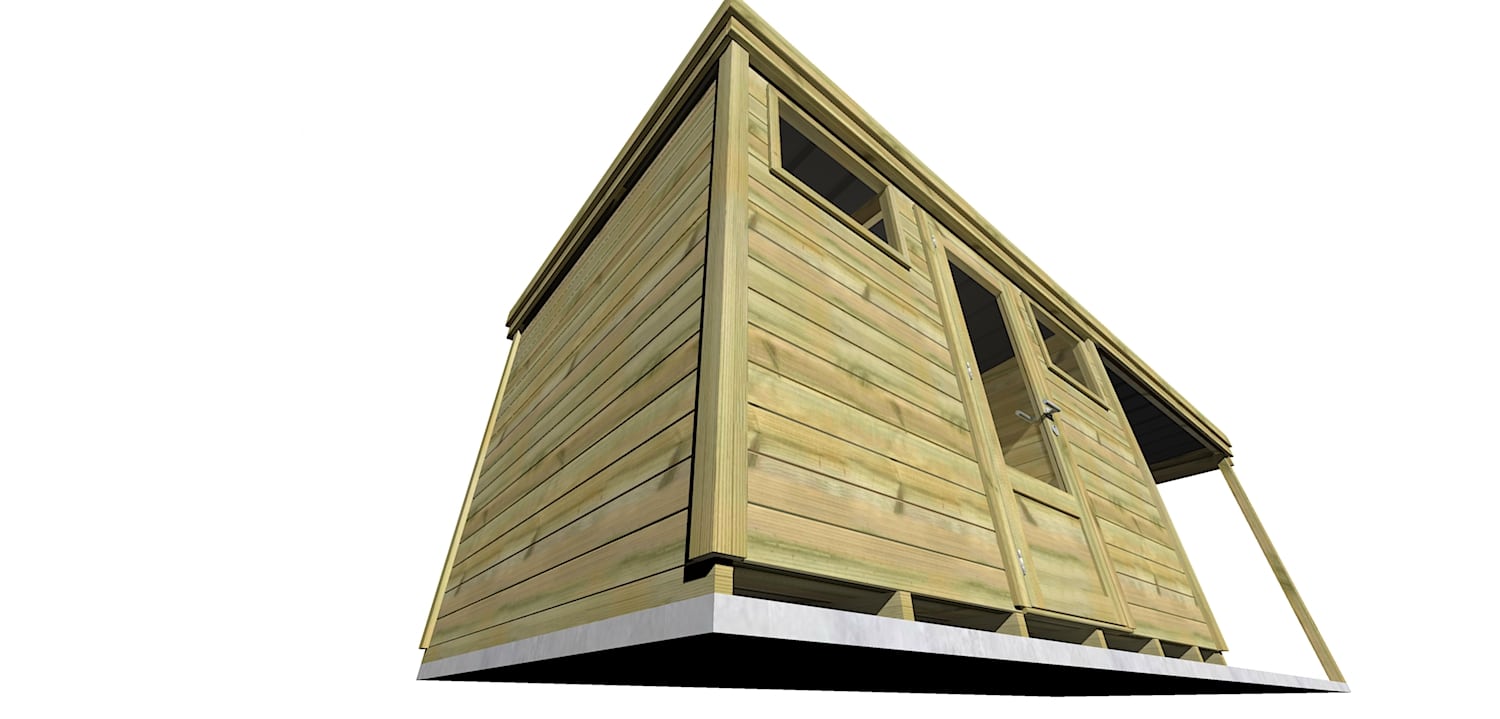 Abri Français Origine Pool House Bois 20,5 m² Plancher