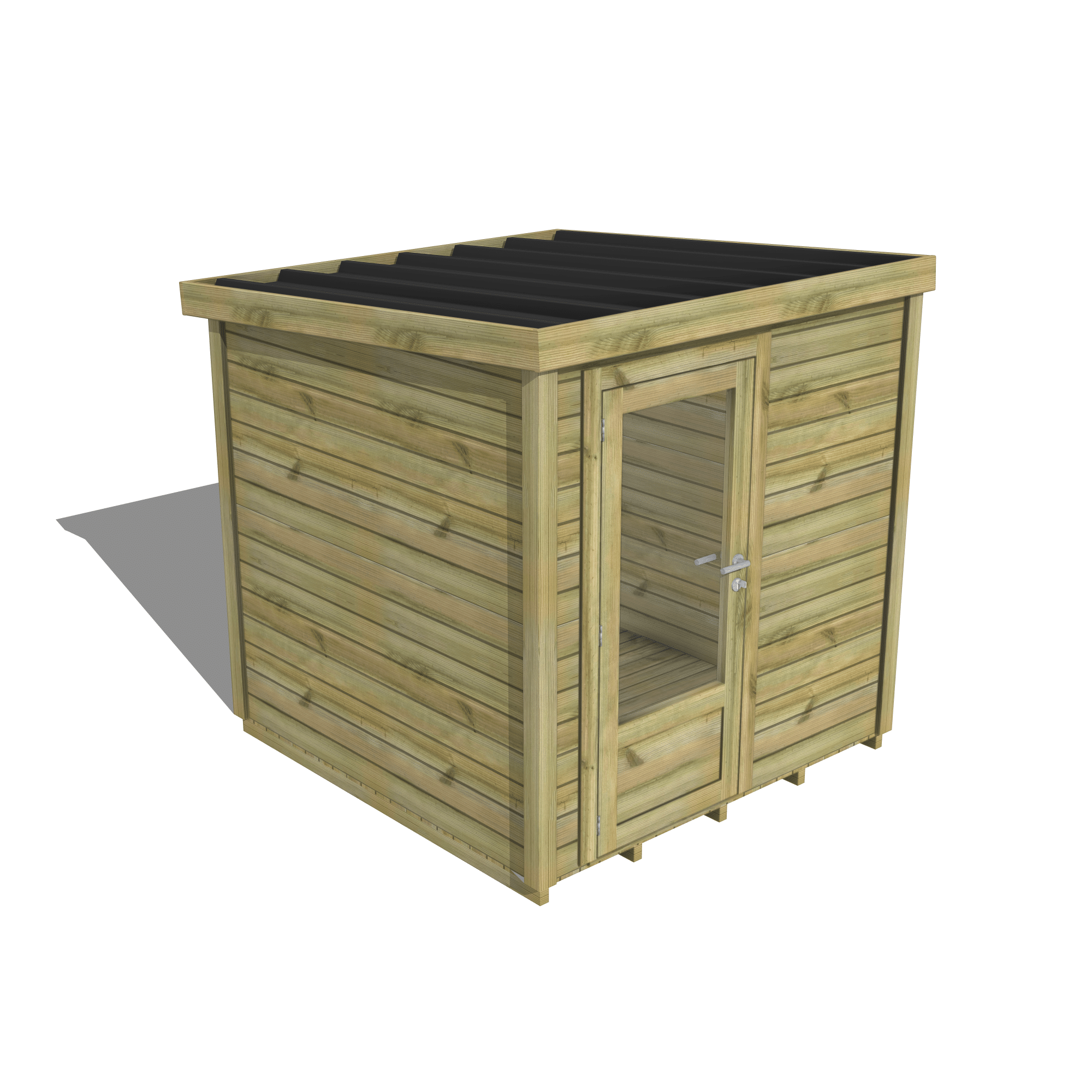 Abri Français Essentiel 2,02x2,02 m abri jardin plancher porte vitrée
