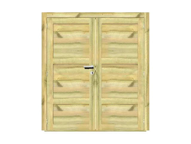 Abri Français Porte Double Pleine bois 45 mm 158x186 cm