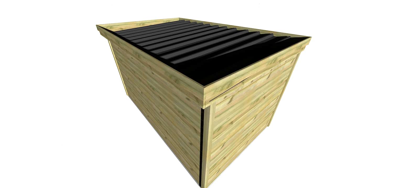 Abri Français Gamme Origine 4,46x2,91m abri jardin porte double 13m2