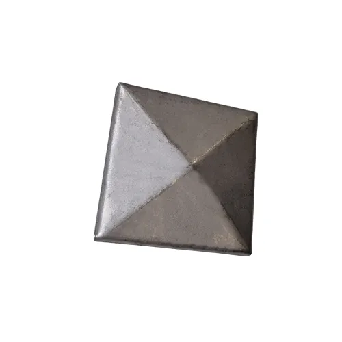 CQFT Chapeau 80x80mm pointe diamant acier brut