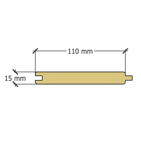 Abri Français Bois au détail planchette autoclave 100x11x1,6 cm