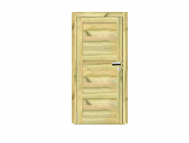Abri Français Menuiseries Porte pleine bois autoclave 45mm kit