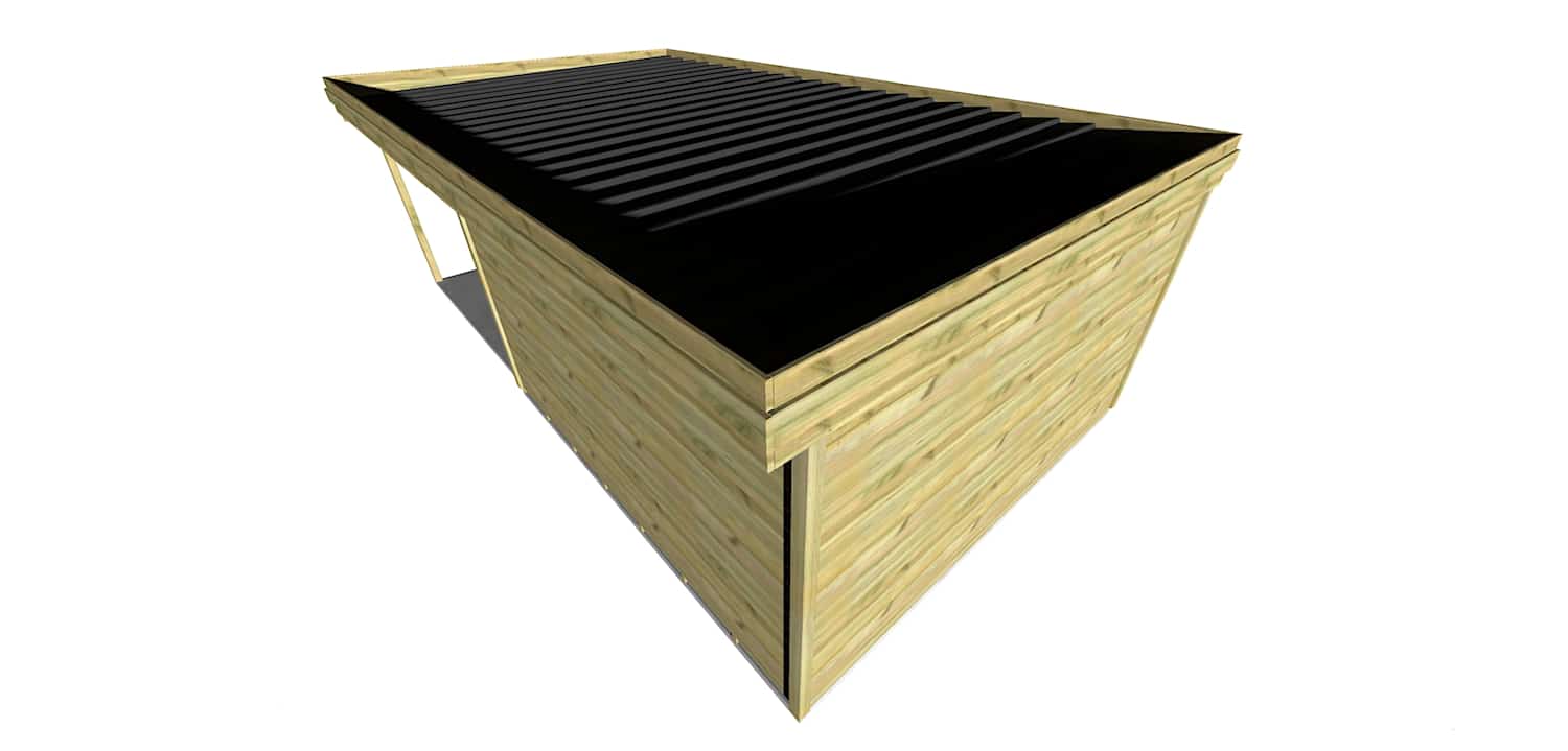 Abri Français Origine Pool-House 7,96x4,61 m 36,7 m2 plancher