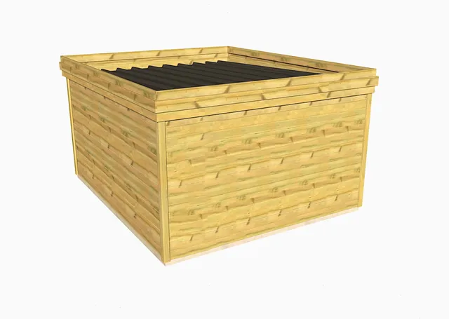 Abri Français Essentiel 3,44x4,34m abri jardin 14,93m2