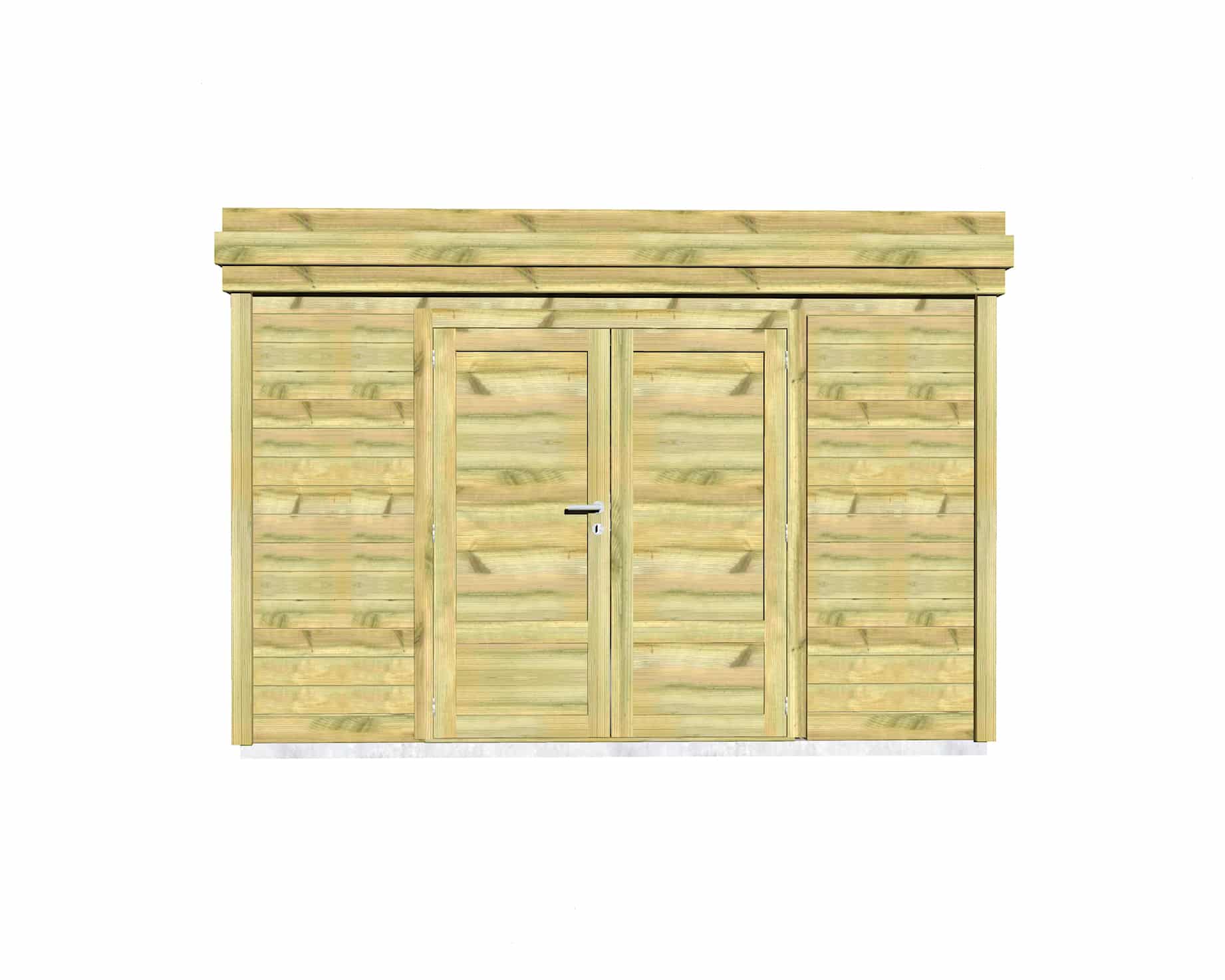 Abri Français Origine 13,2m2 porte pleine abri de jardin pin 27mm