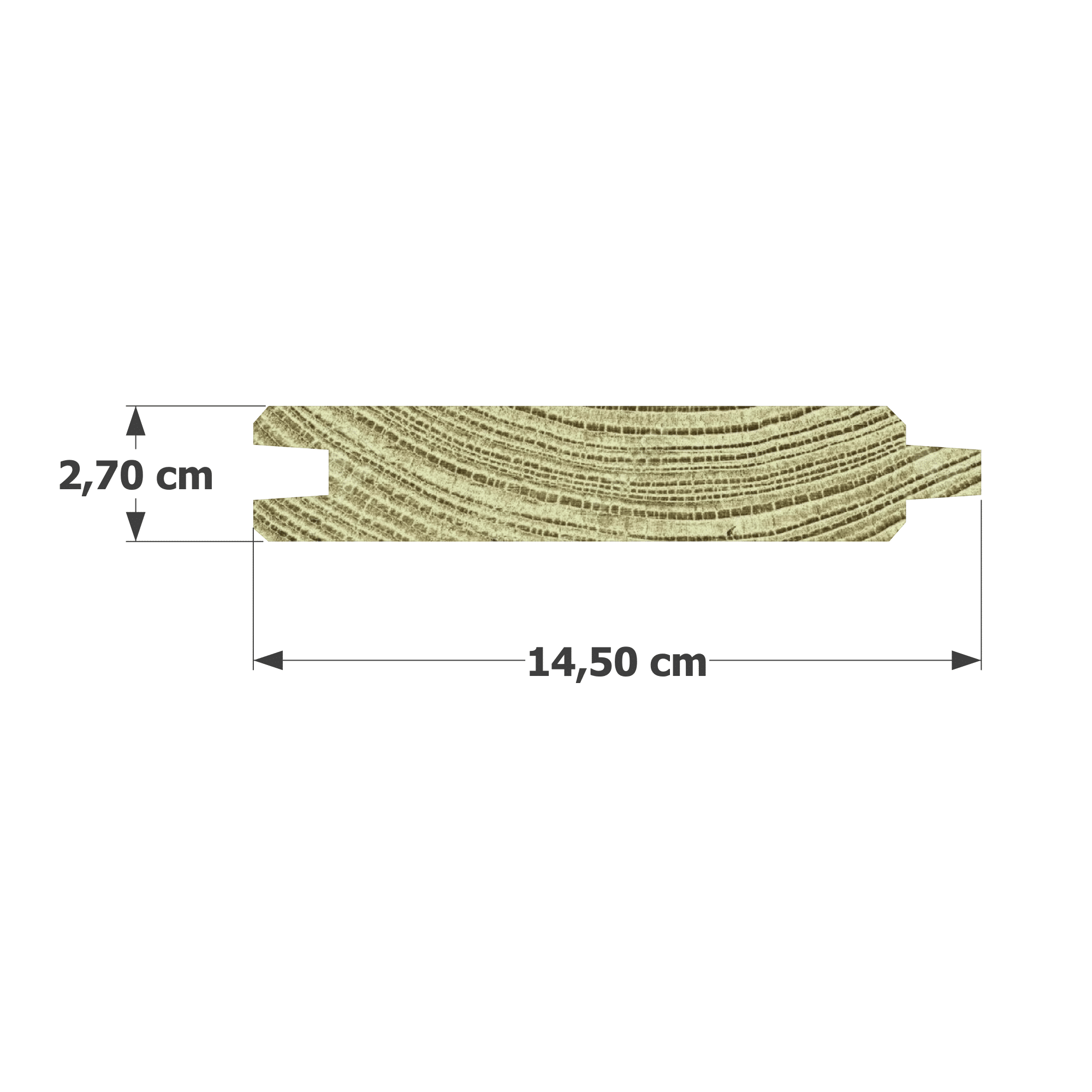Abri Français Bois au détail planche 27x130 mm pin classe 4