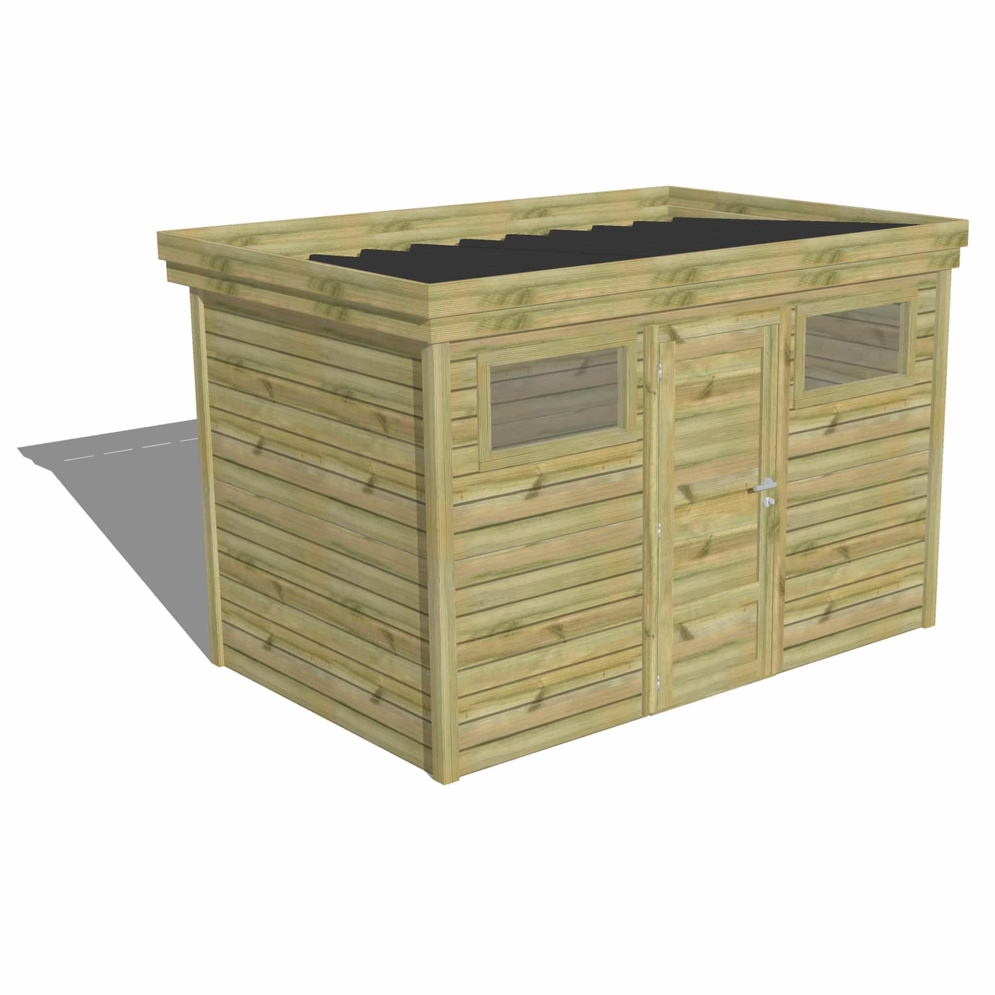 Abri Français Origine abri jardin porte simple 6,8m² 2 fenêtres