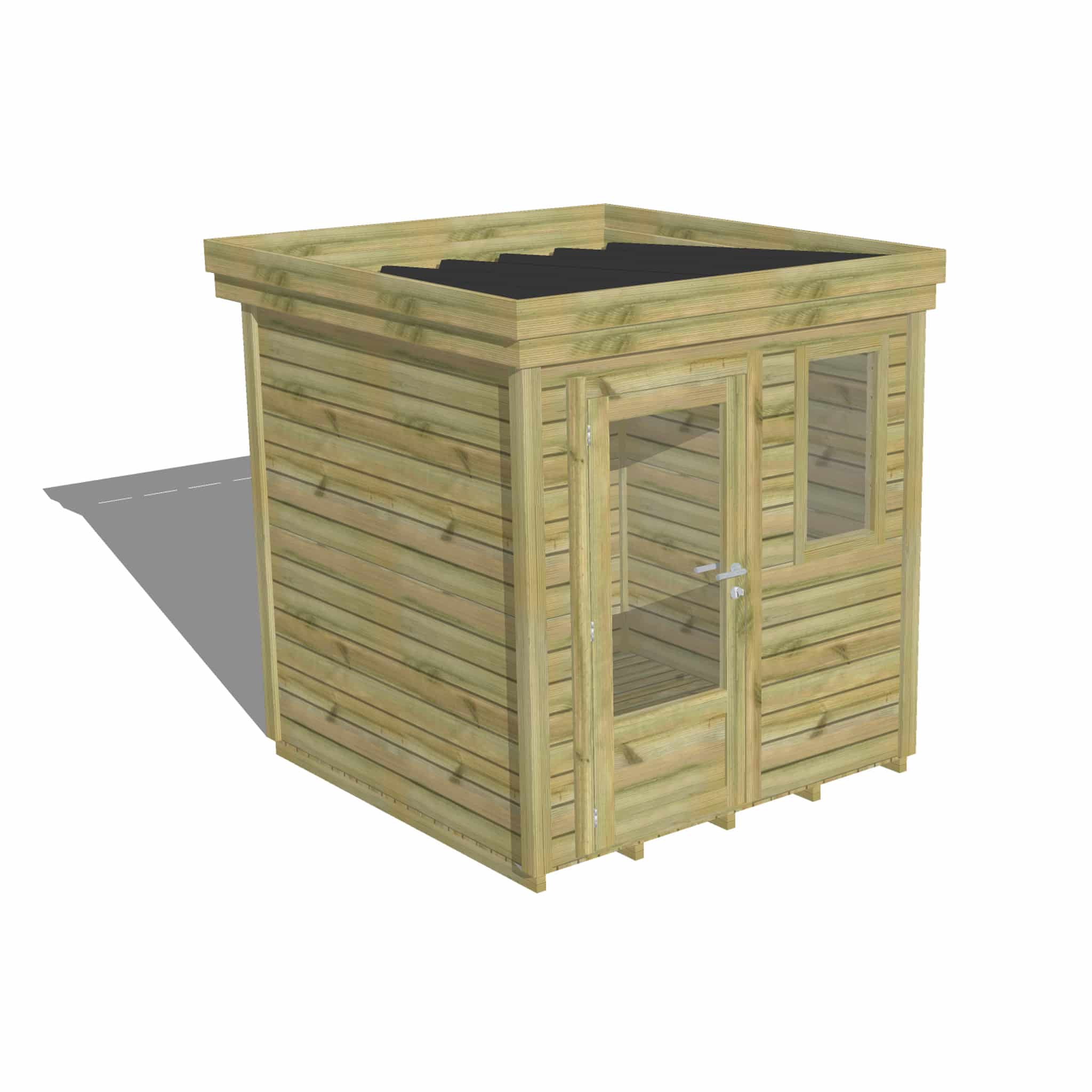 Abri Français Origine Chalet jardin porte vitrée 4,1m² plancher
