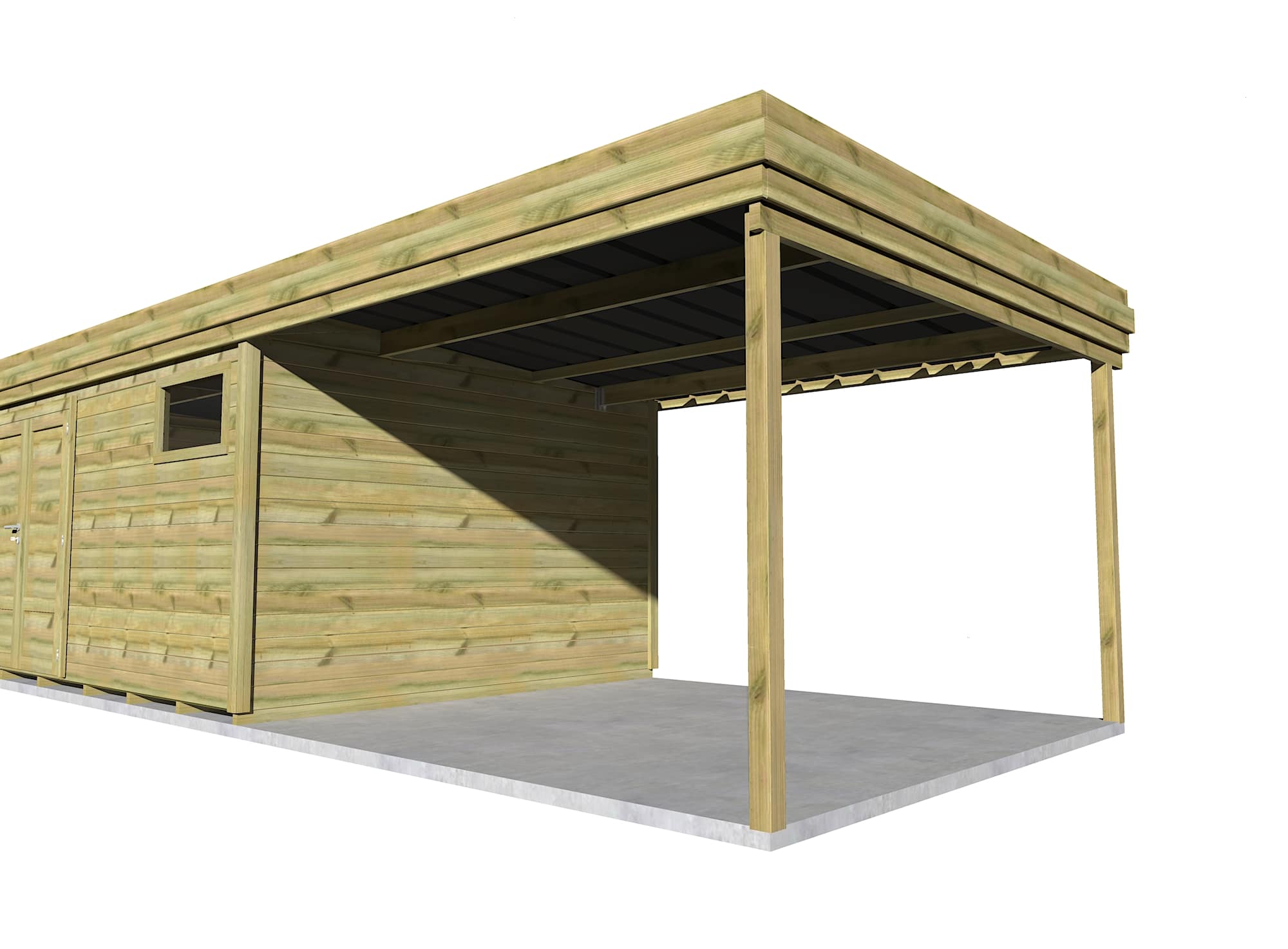Abri Français Gamme Origine atelier 29,5 m² pin 27 mm