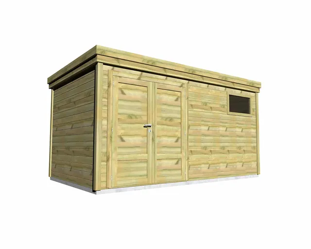 Abri Français Gamme Origine rangement bois 13 m² pin 27 mm