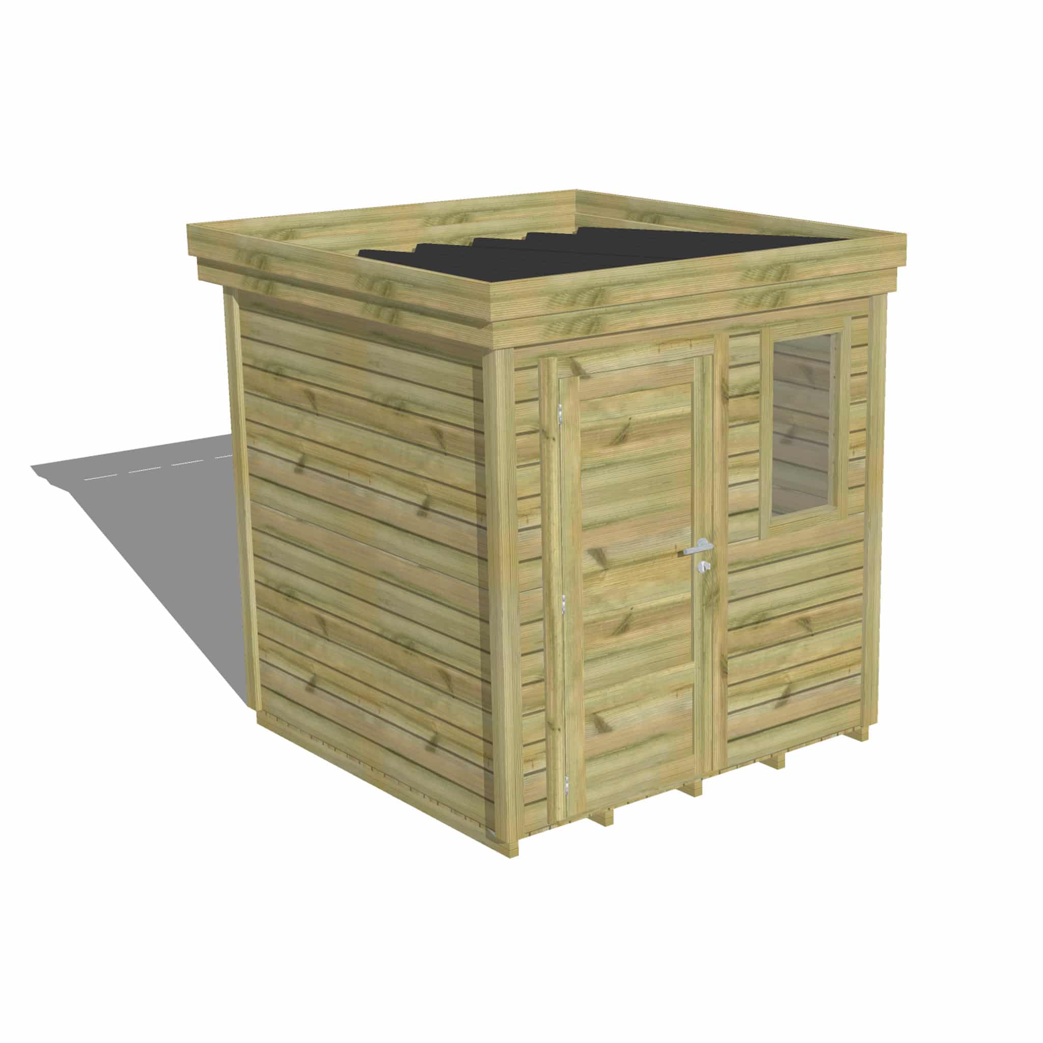 Abri Français Origine Abri Contemporain Porte Pleine Plancher 28mm