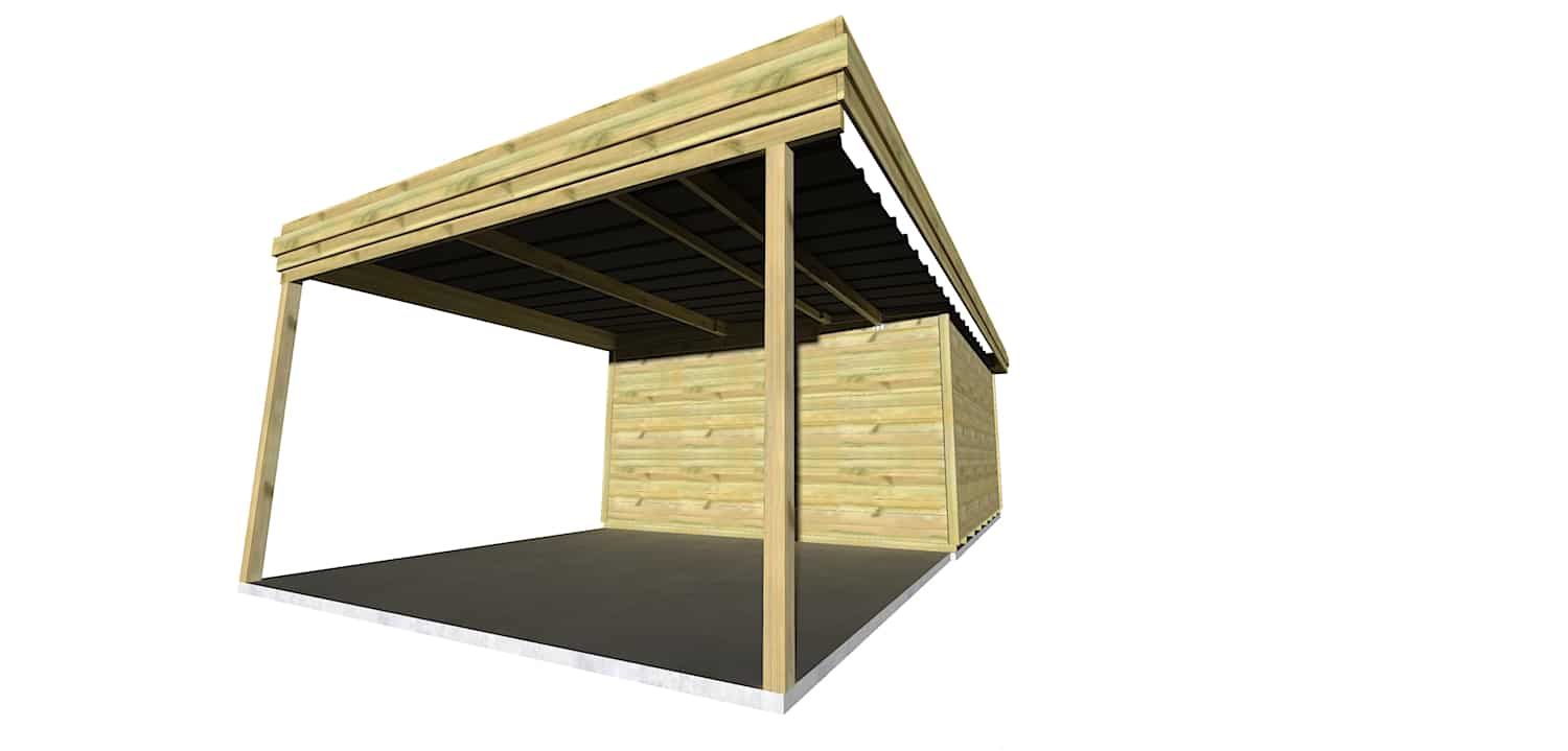 Abri Français Origine Pool-House 7,96x4,61 m 36,7 m2 plancher