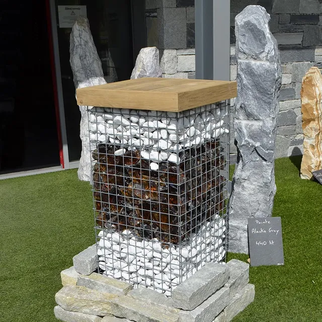 Gabion décoratif mange debout colonne carrée acier
