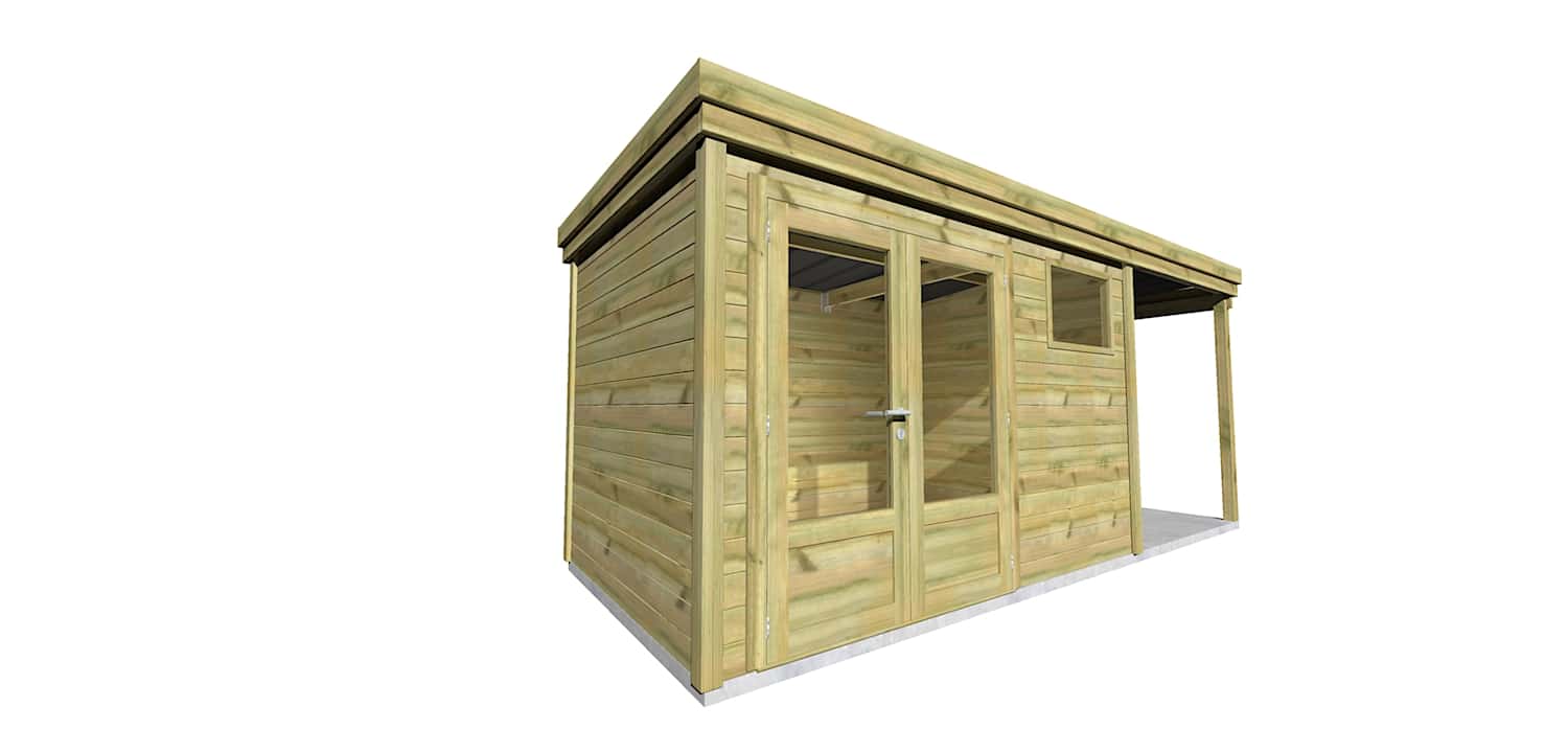 Abri Français Origine abri extension 13,4m2 5,56m