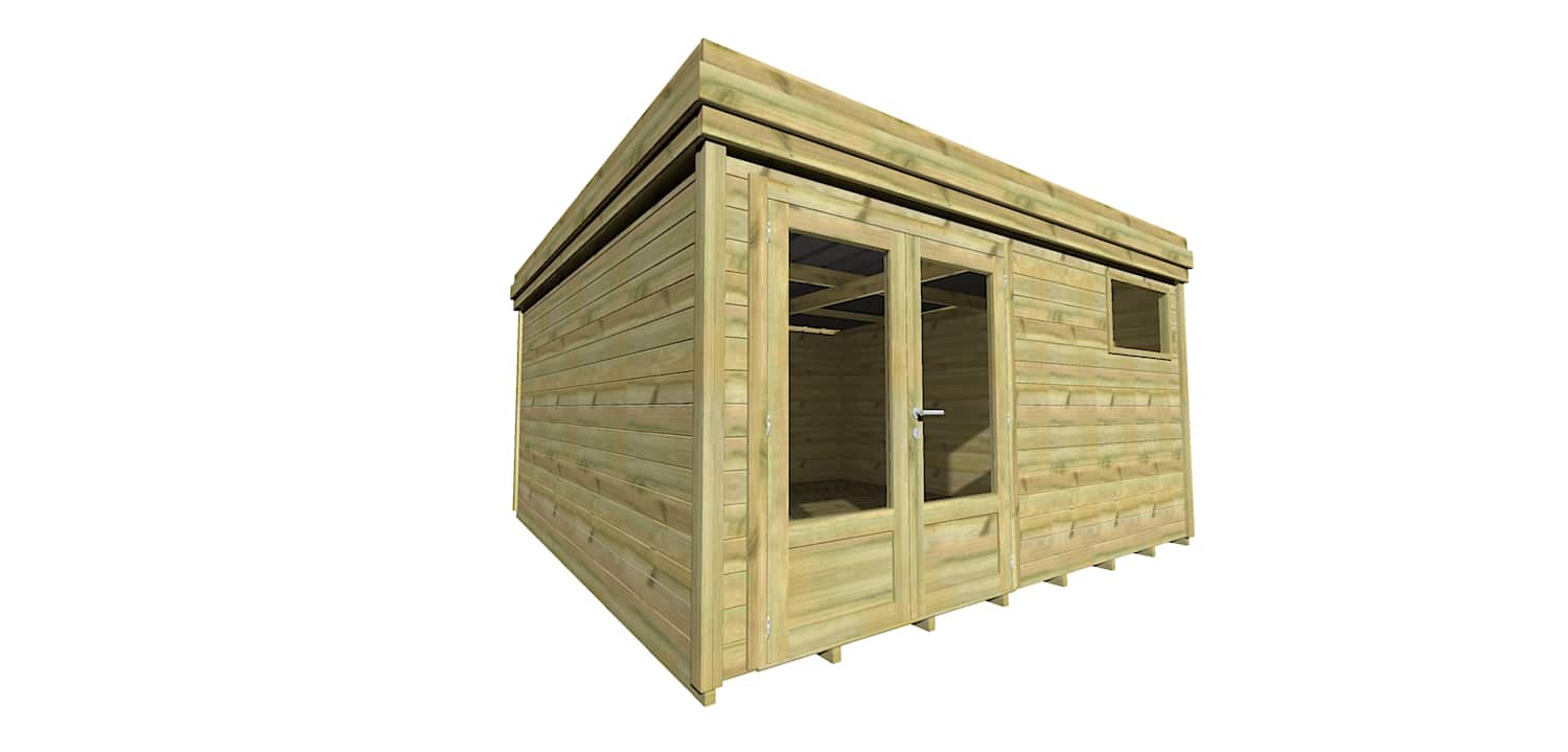 Abri Français Origine 4,46x4,61 m abri de jardin 20,6 m² avec plancher