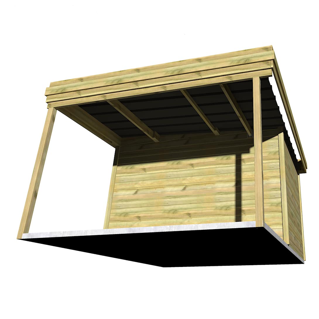 Abri Français Origine abri monopente bois 17,7 m2