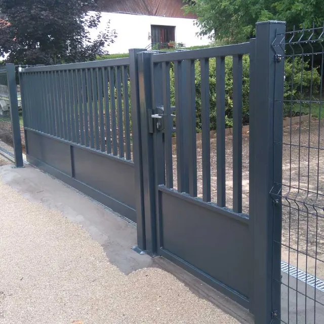 AZ Clôture Portails Barreaudé portail acier soubassement tôlé