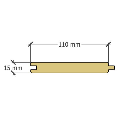 Abri Français Bois au détail planchette autoclave 100x11x1,6 cm