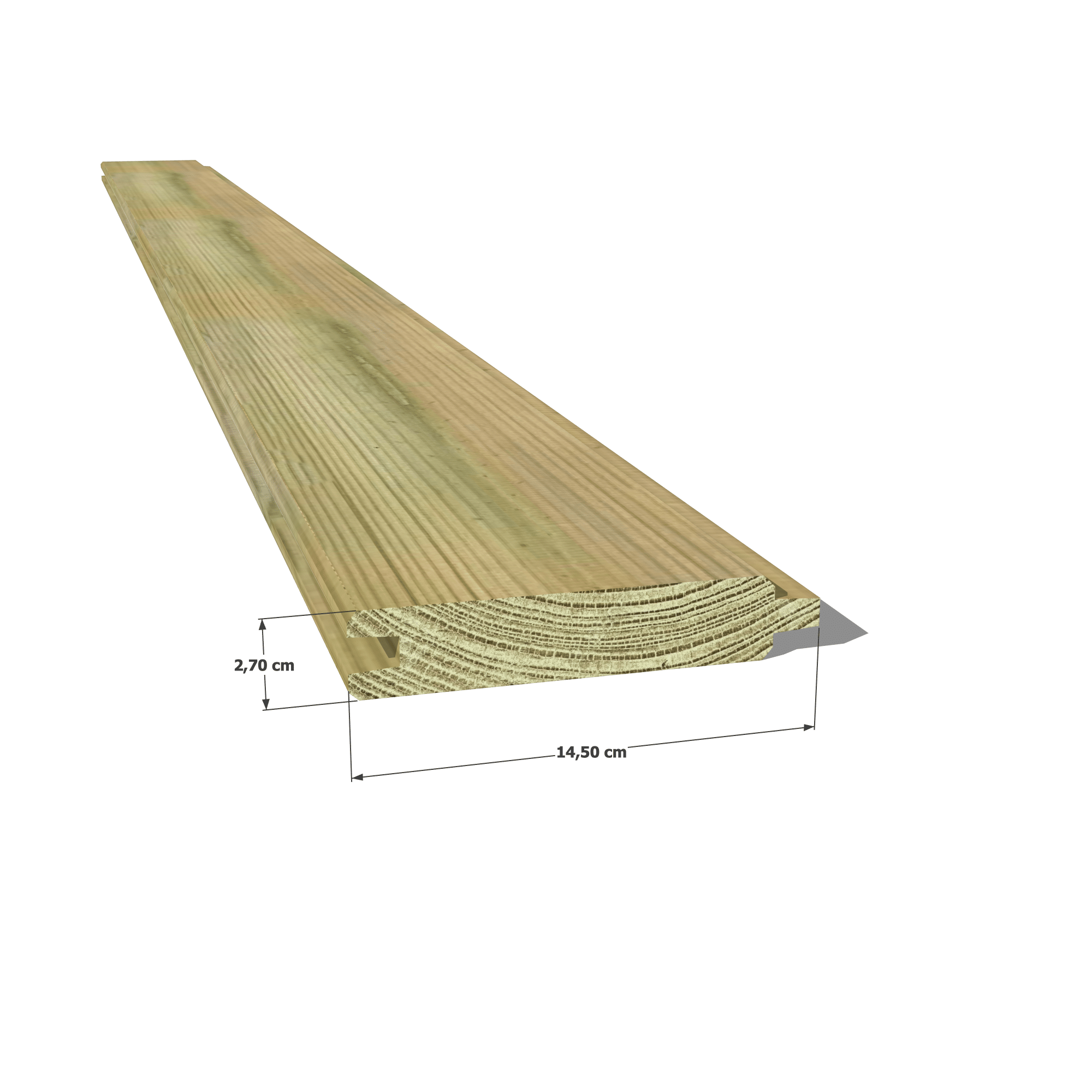 Abri Français Bois au détail planche 27x130 mm pin classe 4