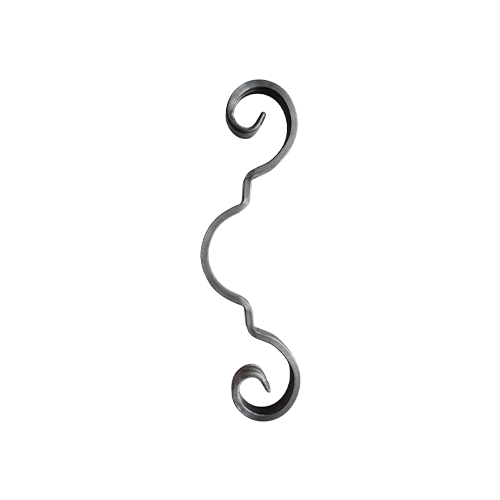CQFT Les Volutes Volute H.250 x L.75 Plat 12x6 Acier Brut