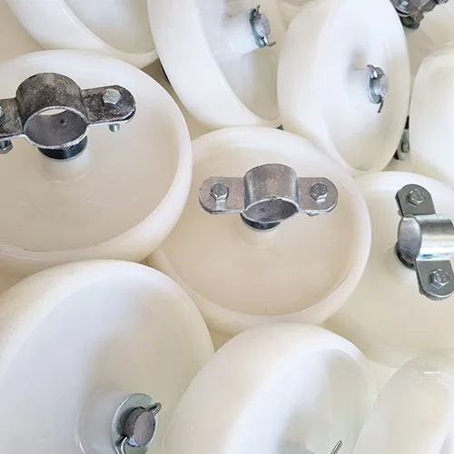 CQFT Roulette Ø200mm portail pivotant blanche