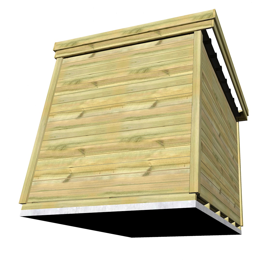 Abri Français Gamme Origine abri bois 6,7 m² pin 27 mm
