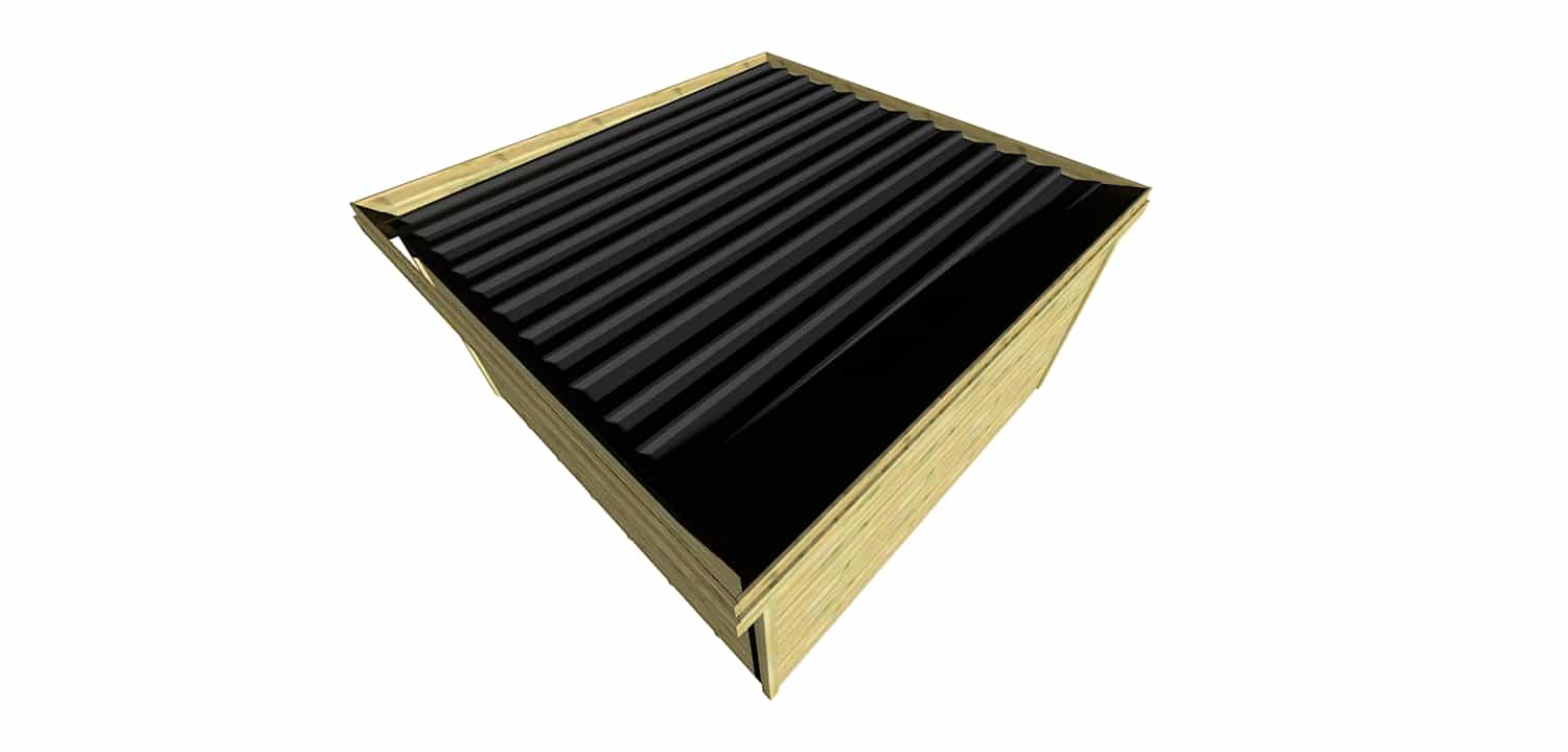 Abri Français Origine 4,46x4,61 m abri de jardin 20,6 m² avec plancher