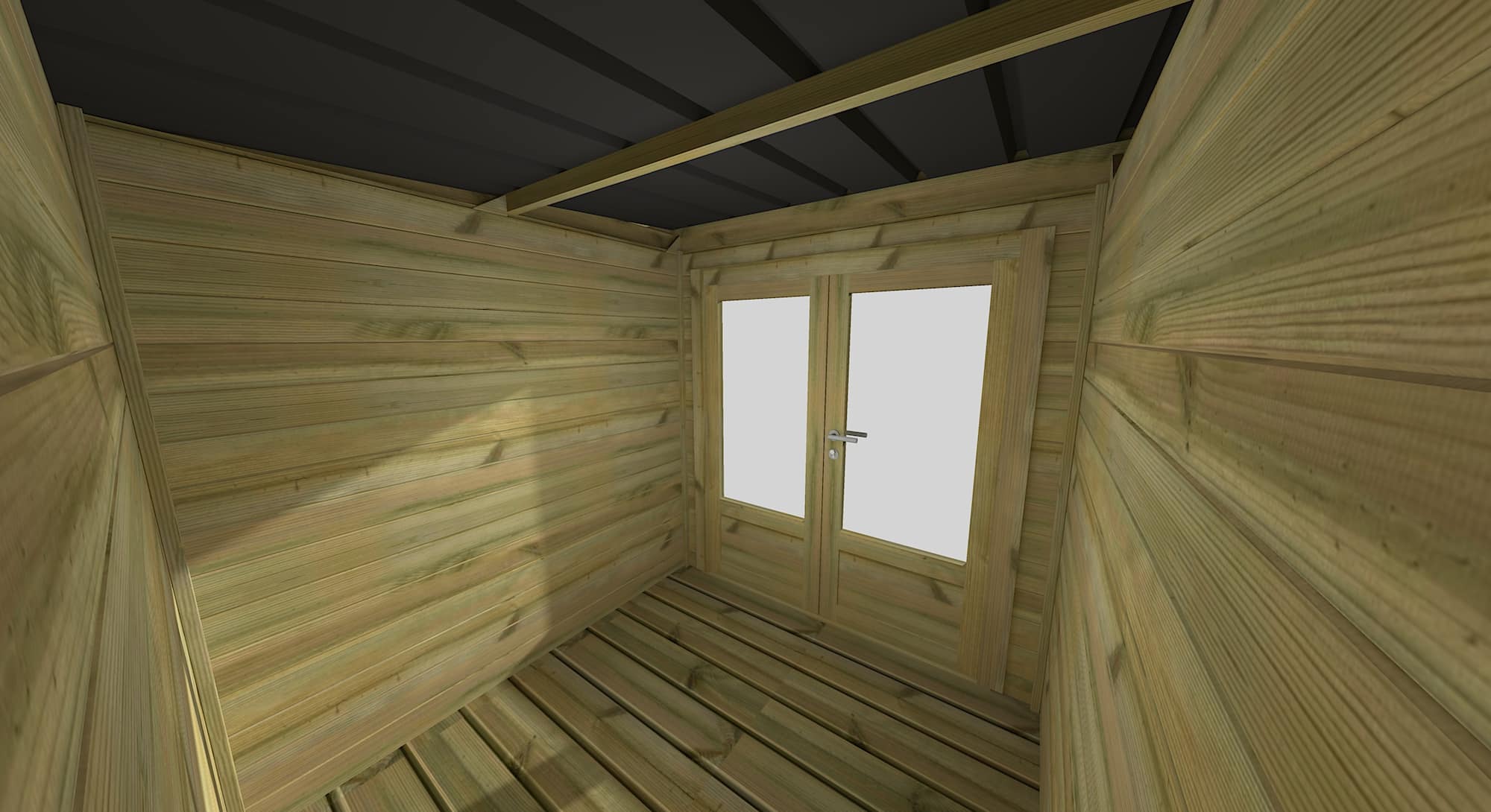 Abri Français Origine 2,26x2,41 m local technique 5,4 m² porte double