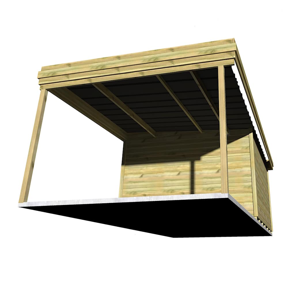 Abri Français Origine chalet 29,5m2 7,96x3,71m