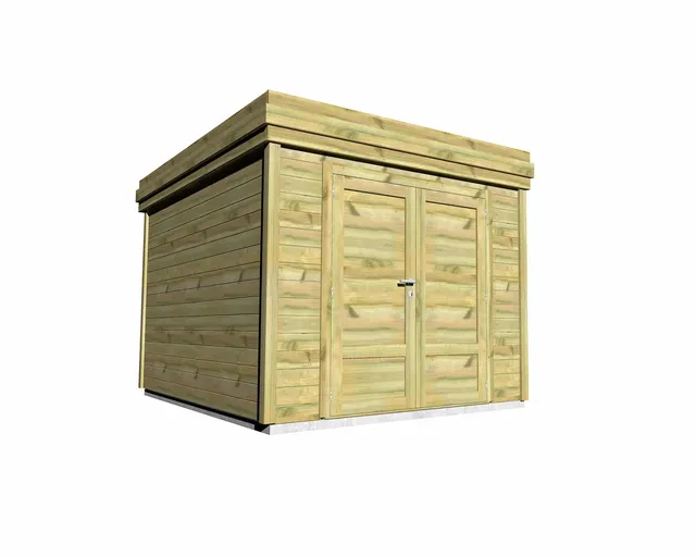 Abri Français Gamme Origine local rangement bois 8 m² 2,5x2,5m