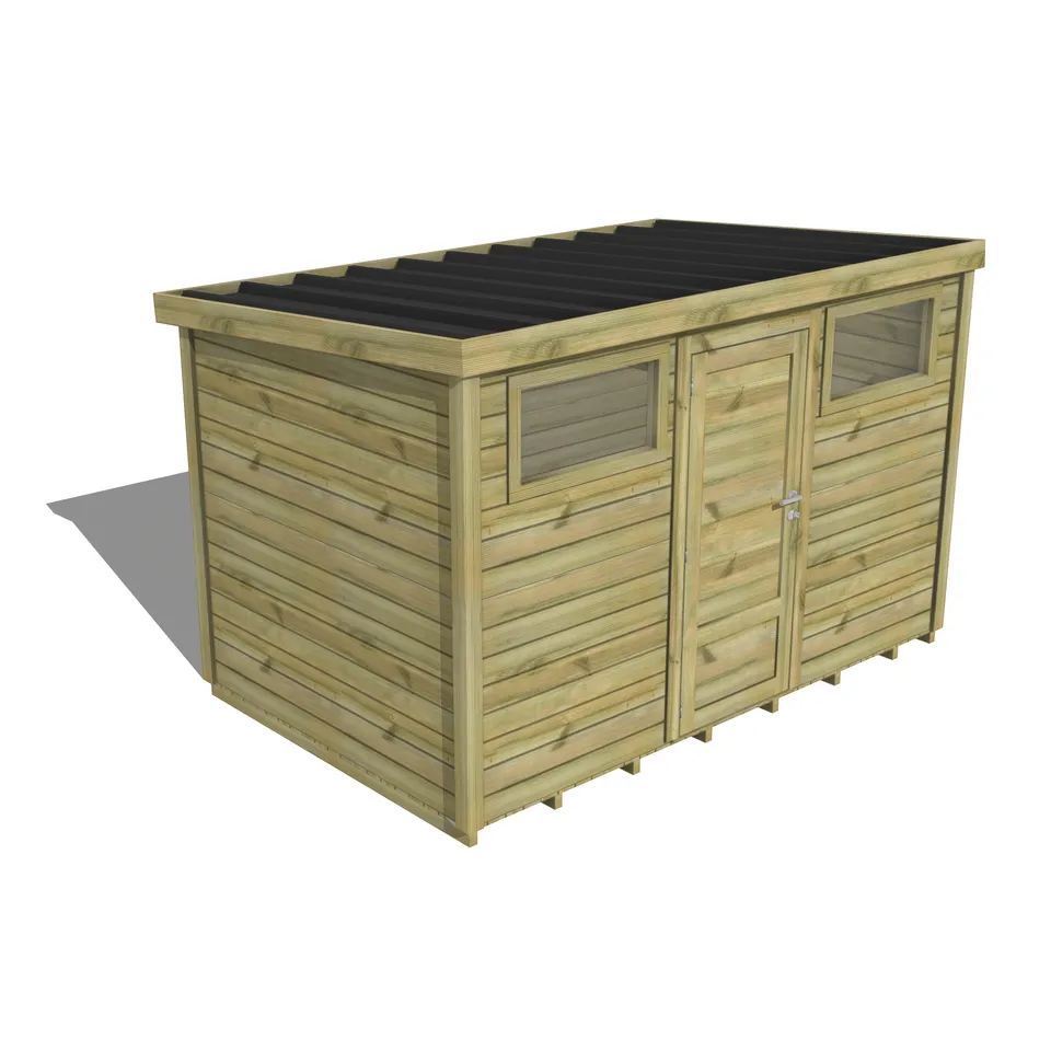Abri Français Essentiel abri jardin 6,8m² porte pleine plancher
