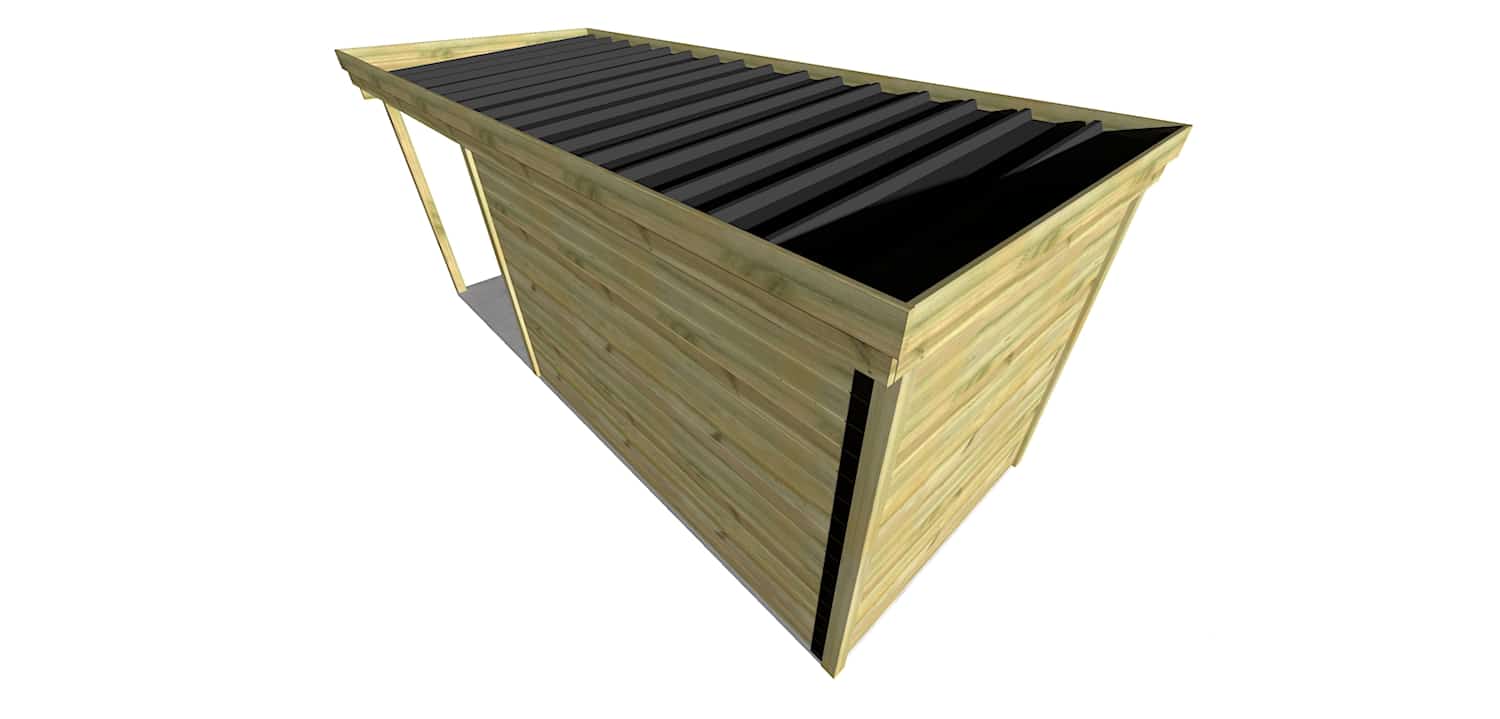 Abri Français Origine abri extension 13,4m2 5,56m