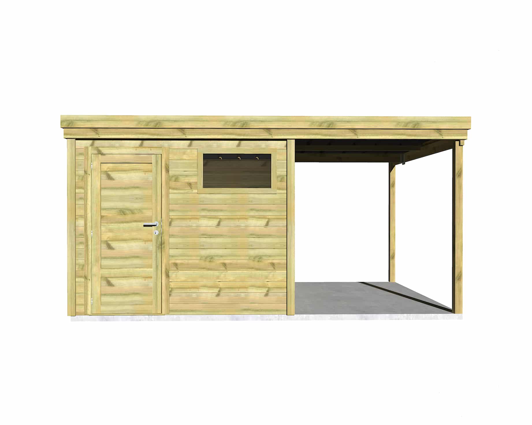 Abri Français Origine rangement jardin 2,5x2,5m 13,9m²