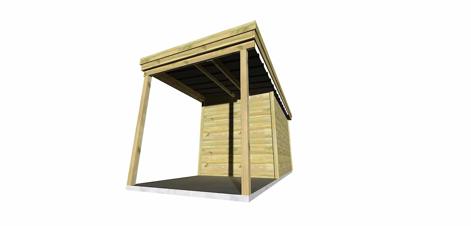 Abri Français Origine abri extension 13,4m2 5,56m