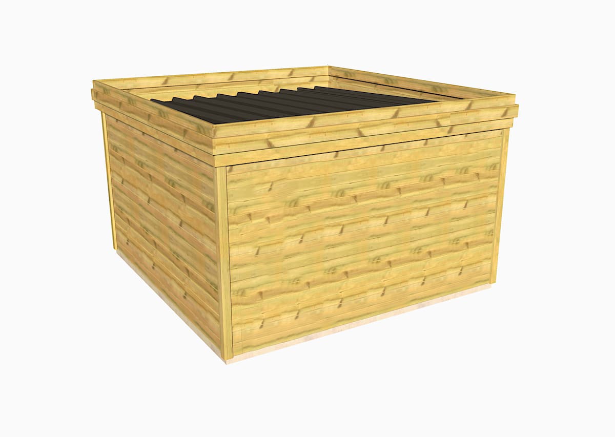 Abri Français Essentiel abri jardin 3,44x3,44 m 11,83 m2