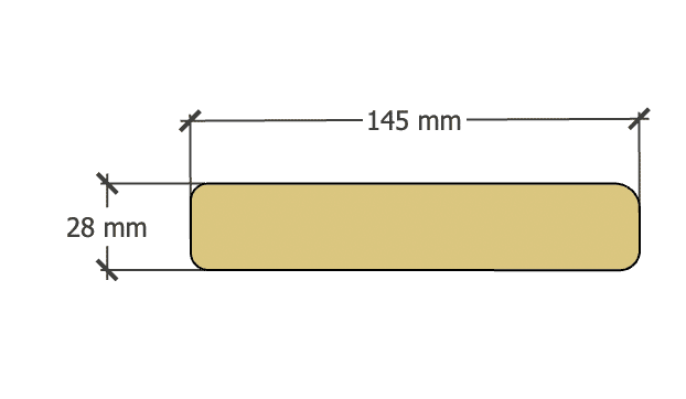 Abri Français Bois au détail bandeau bois autoclave 28x145mm