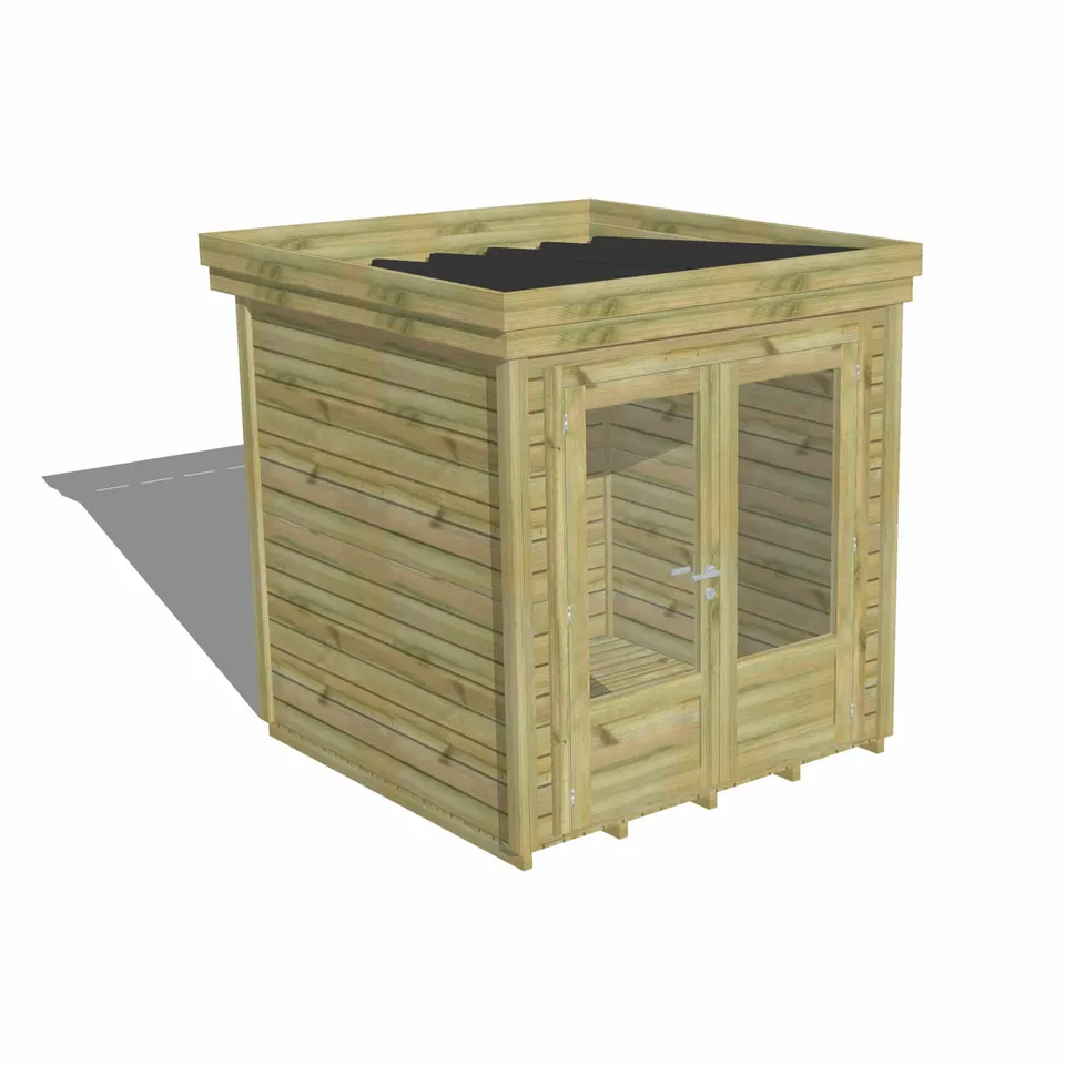 Abri Français Gamme Origine abri jardin porte vitrée plancher 5,4m²