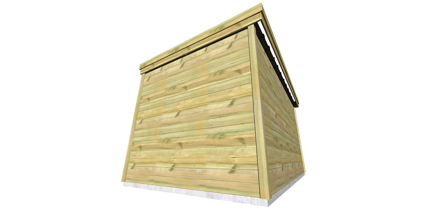 Abri Français Gamme Origine 4,46x2,91m abri jardin porte double 13m2