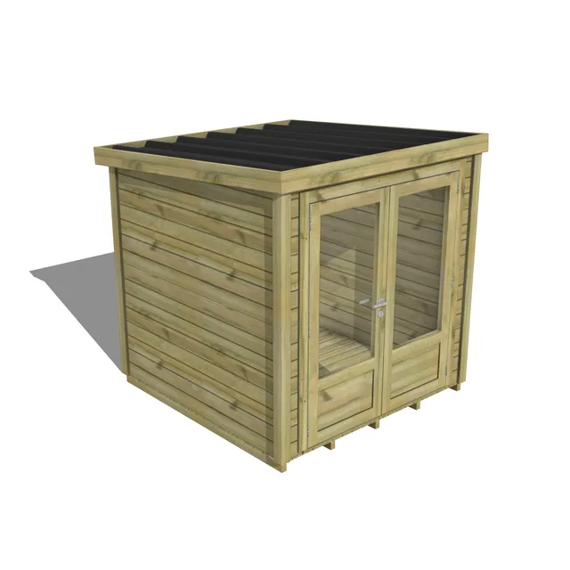 Abri Français Essentiel abri jardin 5,15 m² double vitrée plancher