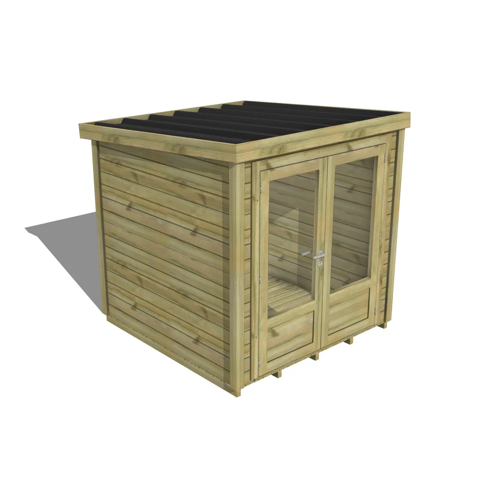 Abri Français Essentiel abri jardin 5,15 m² double vitrée plancher