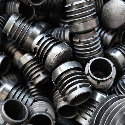 CQFT Bouchons plastique bouchon rond noir tube acier